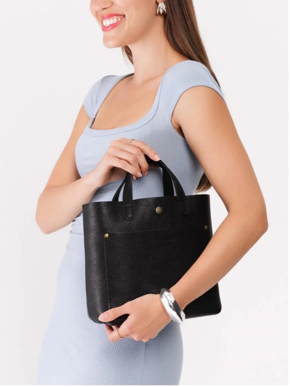 EUC Portland Leather Goods PLG Pebbled Black Mini Crossbody Classic - Picture 7 of 14